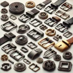DALL·E 2025-01-06 22.19.05 – A collection of high-quality images featuring various types of buckles, showcasing sleek and elegant designs for belts, straps, and backpacks. Each bu